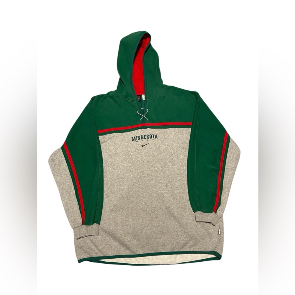 Nike Minnesota Green and Grey Hoodie